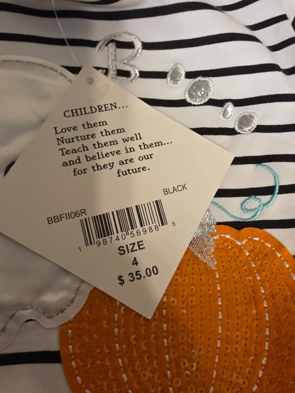 Blueberi Boulevard Halloween Ghost Pumpkin Tutu Tunic Leggings Set NWT Size 4